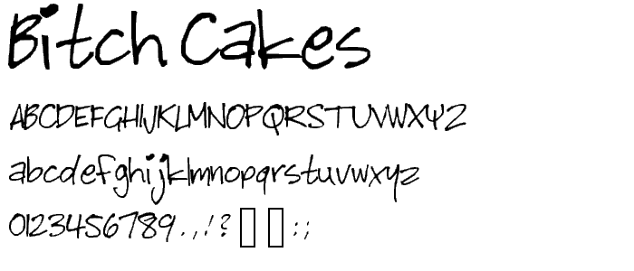 Bitch Cakes font